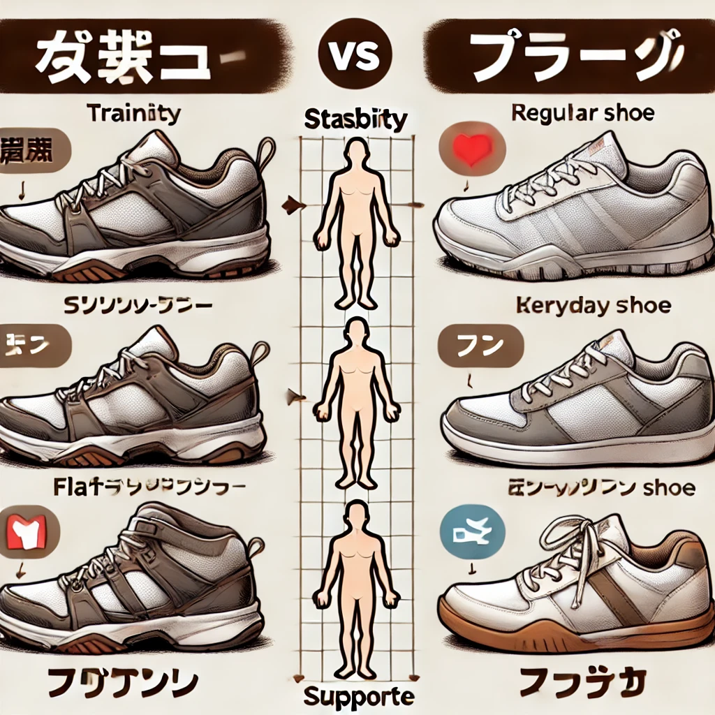 トレシューと普通の靴の違いは何ですか?