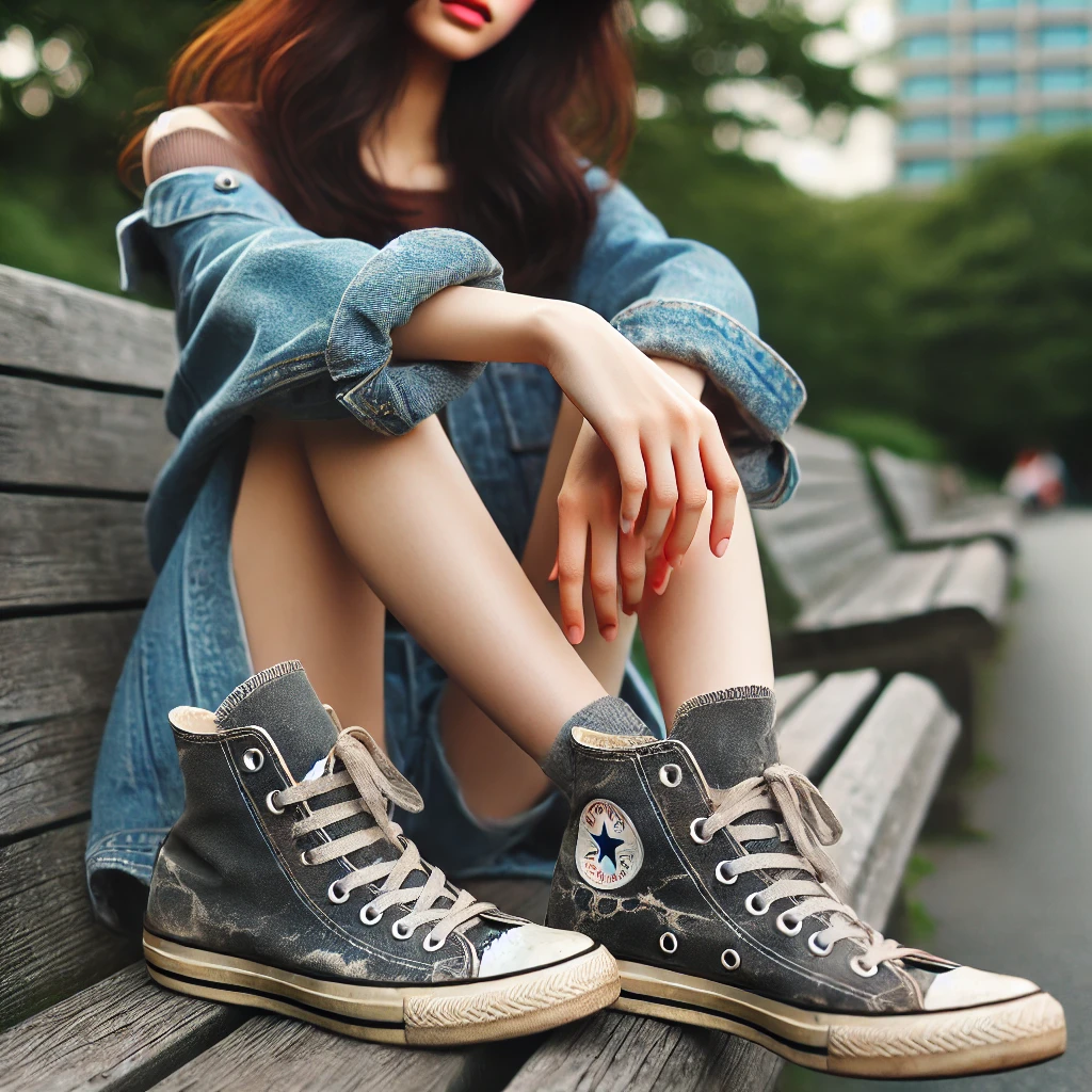 女子にも人気!ボロボロのコンバースの魅力