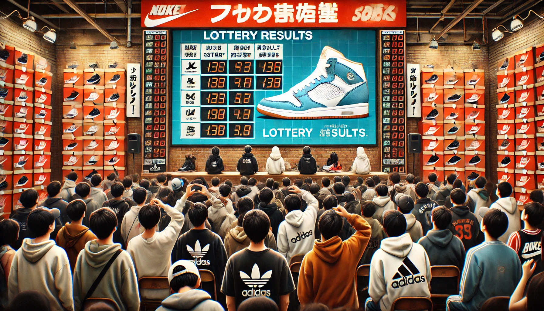 にゅーずスニーカーの抽選結果の発表タイミングは?