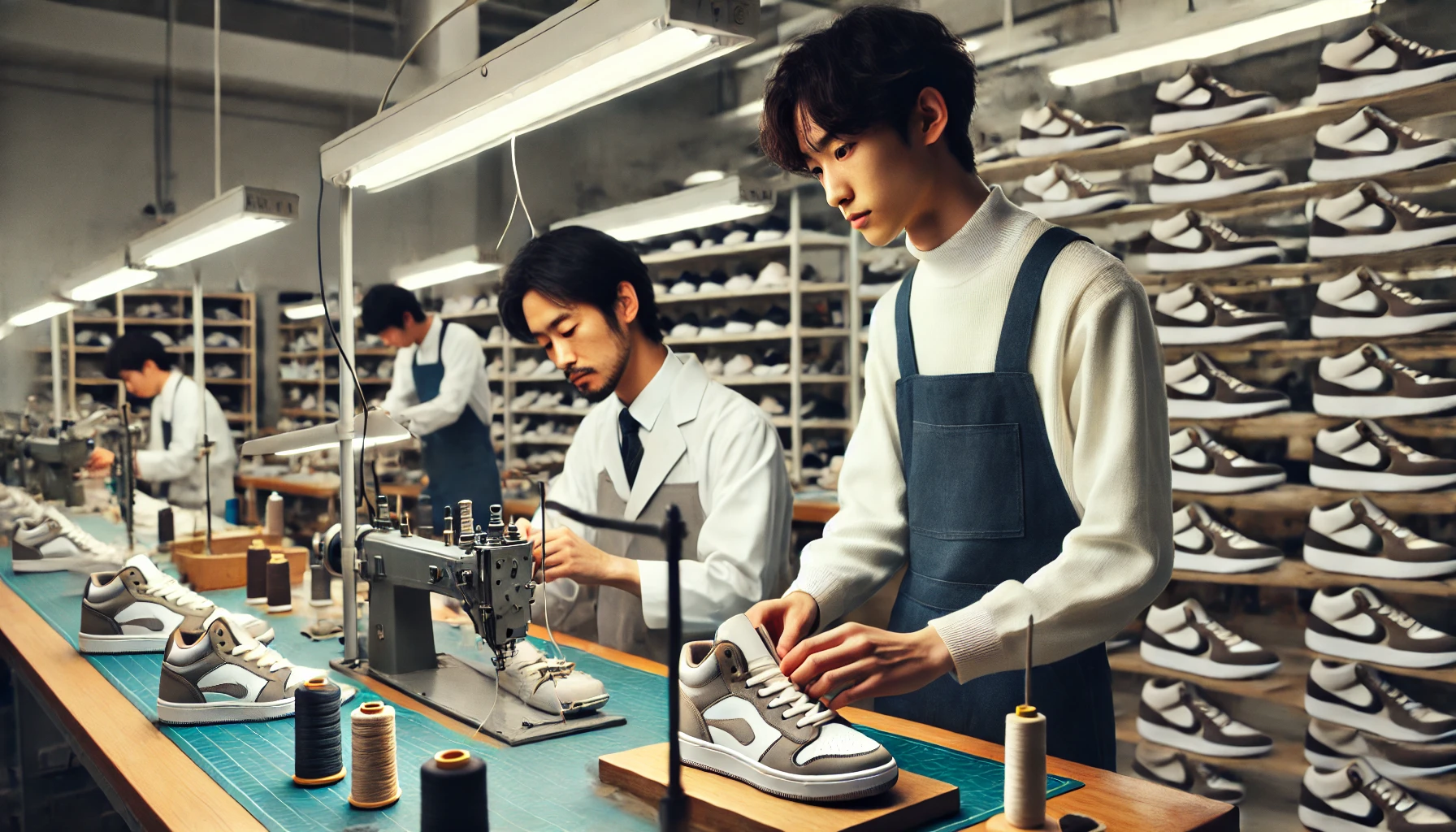 にゅずのスニーカーはどこの会社が作っているのか?