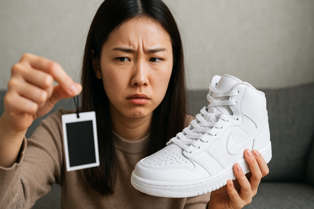 靴のタグをつけたままはダサい?の誤解