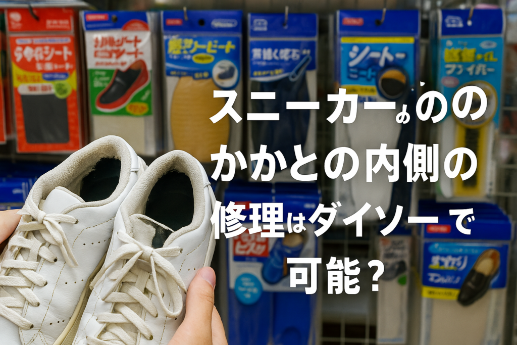 スニーカーのかかとの内側の修理はダイソーで可能?