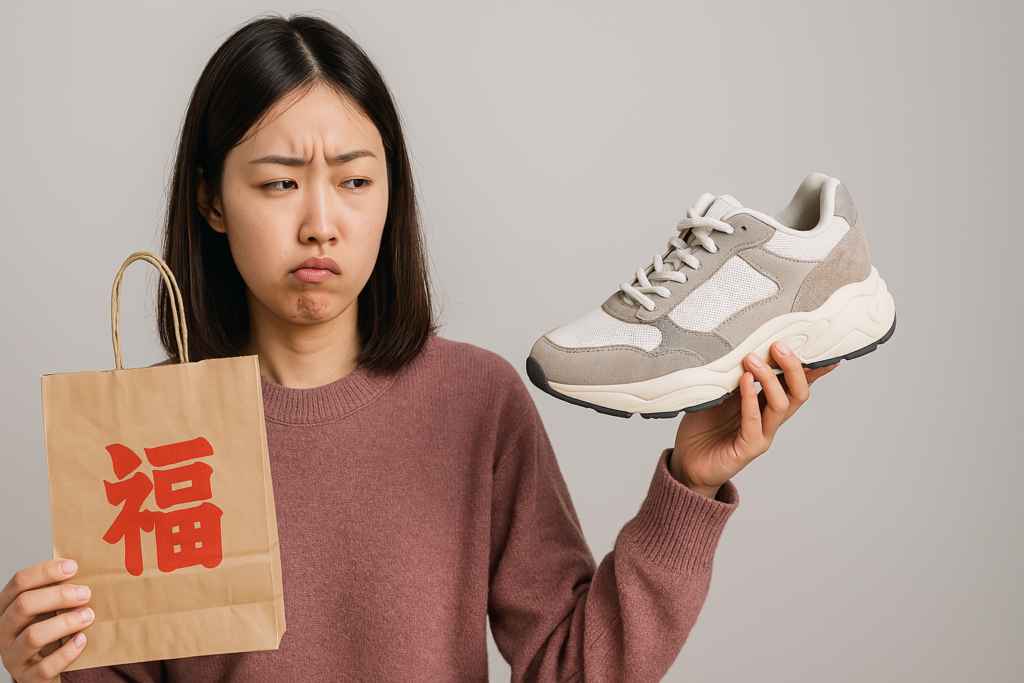 にゅスニーカーの福袋のサイズに注意