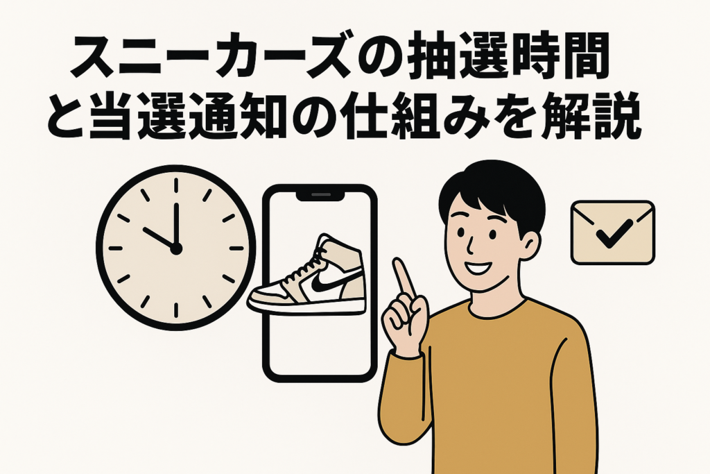 スニーカーズの抽選時間と当選通知の仕組みを解説