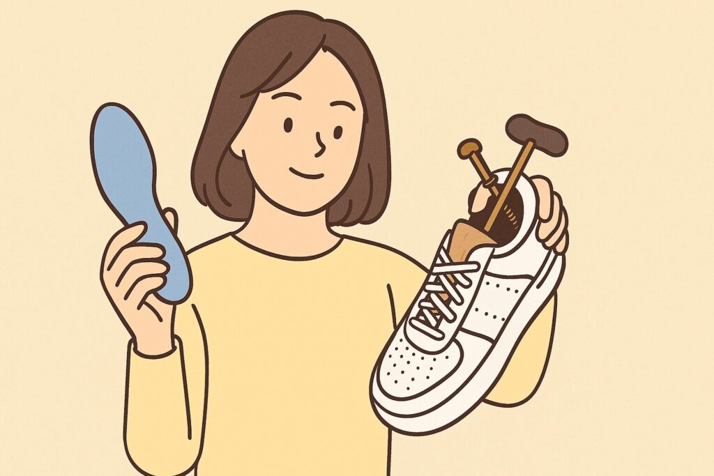シューストレッチャーや中敷きの活用法