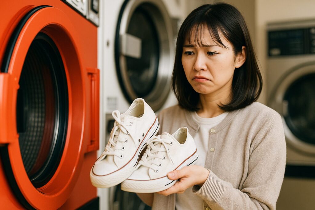 コインランドリーに靴を入れても大丈夫?