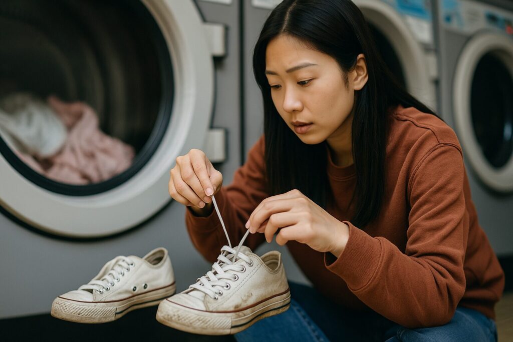 靴紐を外すのは必須?洗い方の注意点