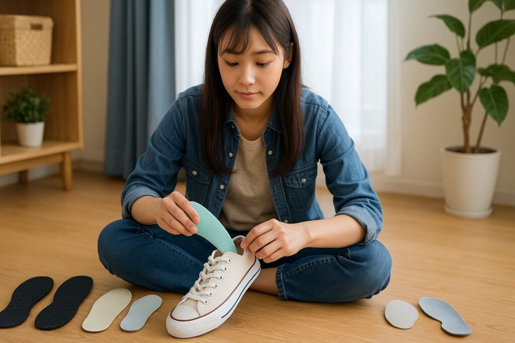 スニーカーが大きい時の調整を100均でできる対処法