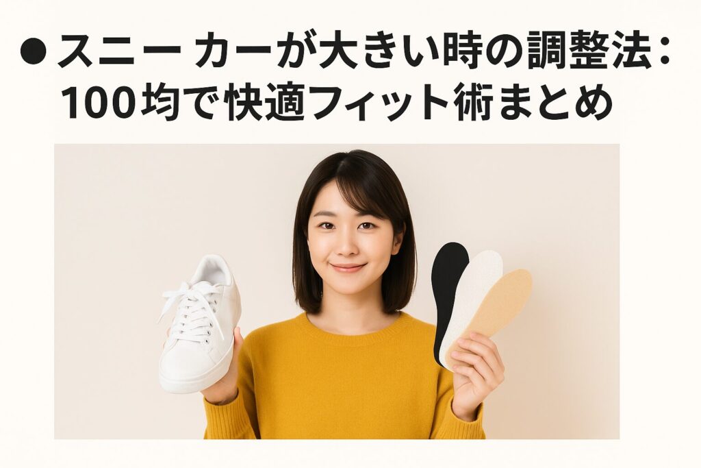 スニーカーが大きい時の調整法：100均で快適フィット術まとめ