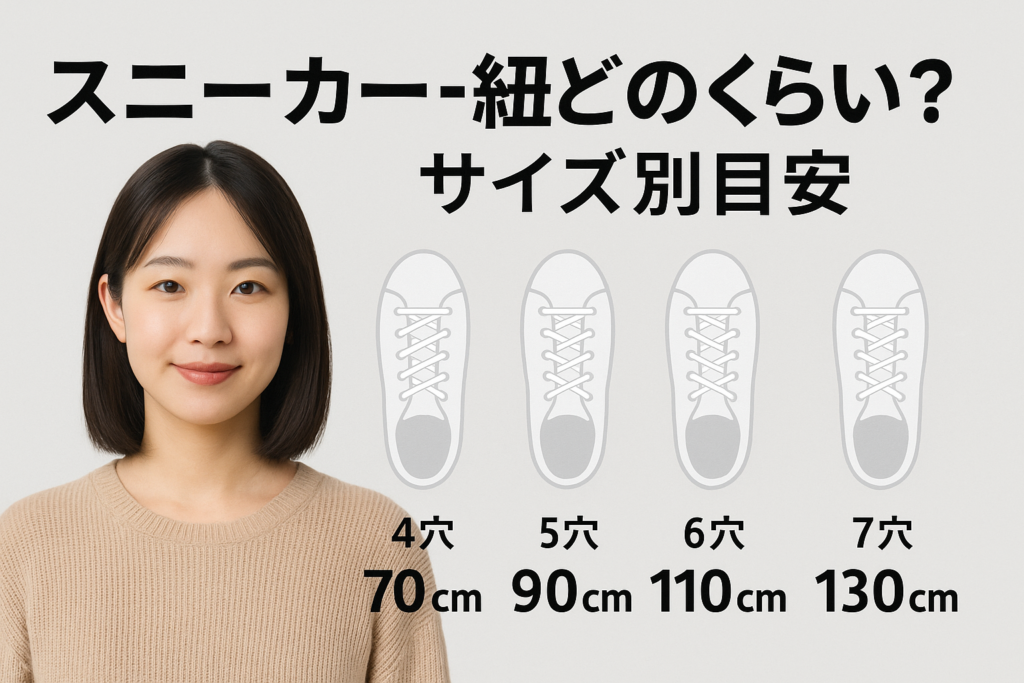 スニーカー紐どのくらい?サイズ別目安