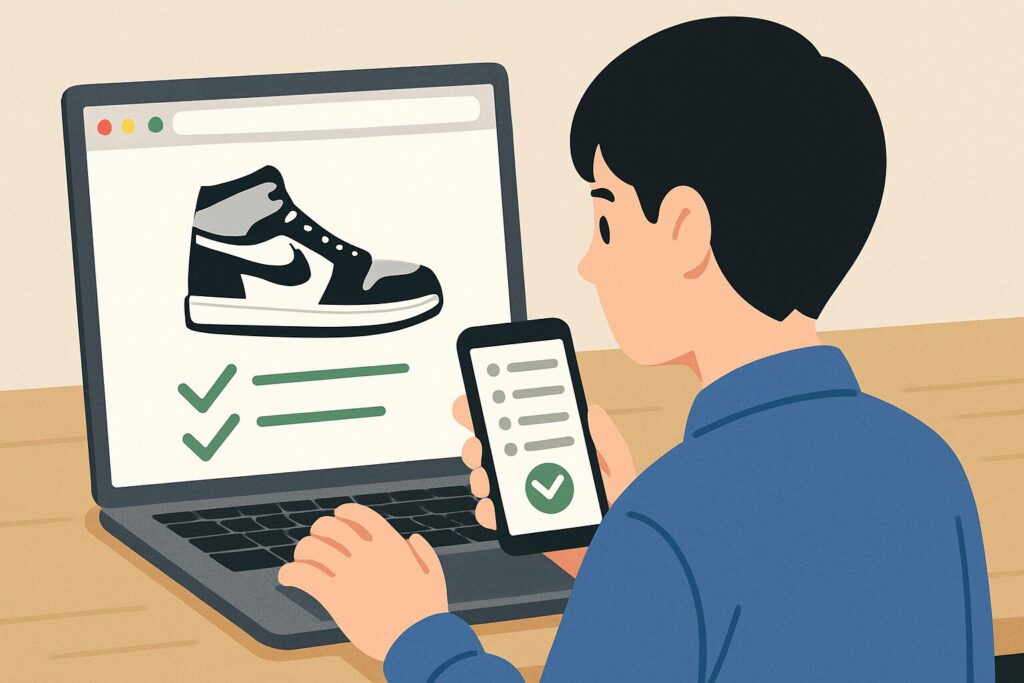 スニーカーズの抽選結果の確認方法の全手順