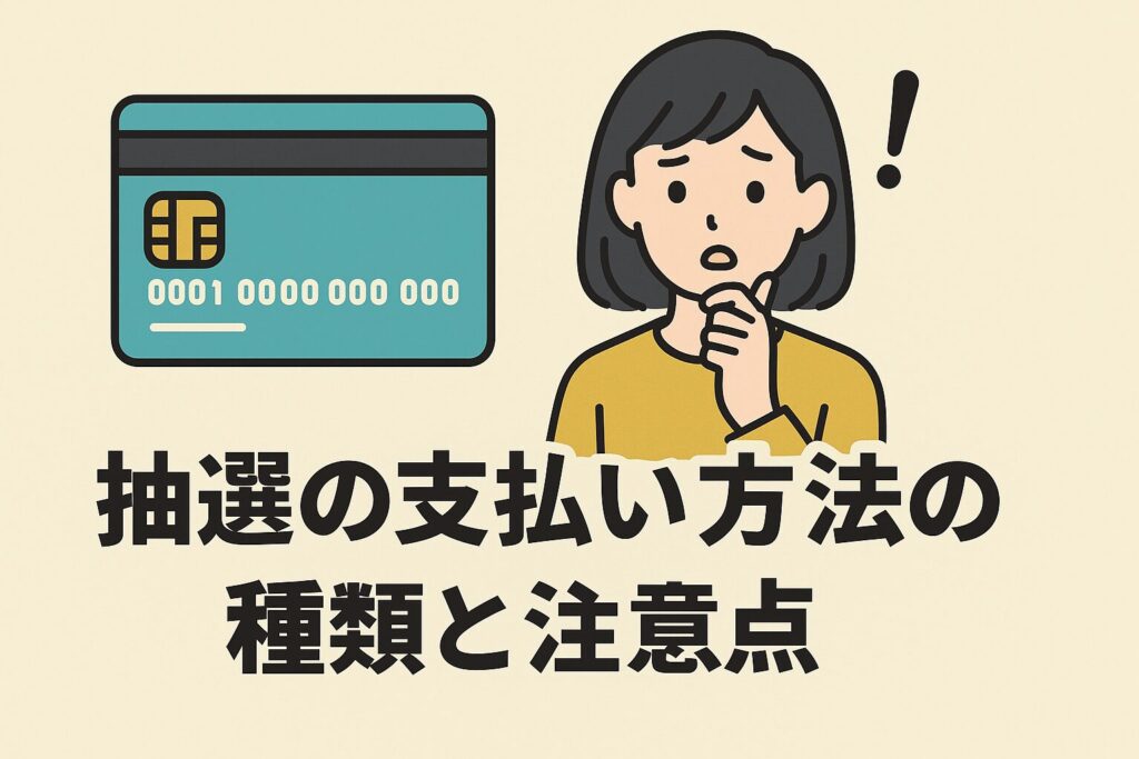 抽選の支払い方法の種類と注意点