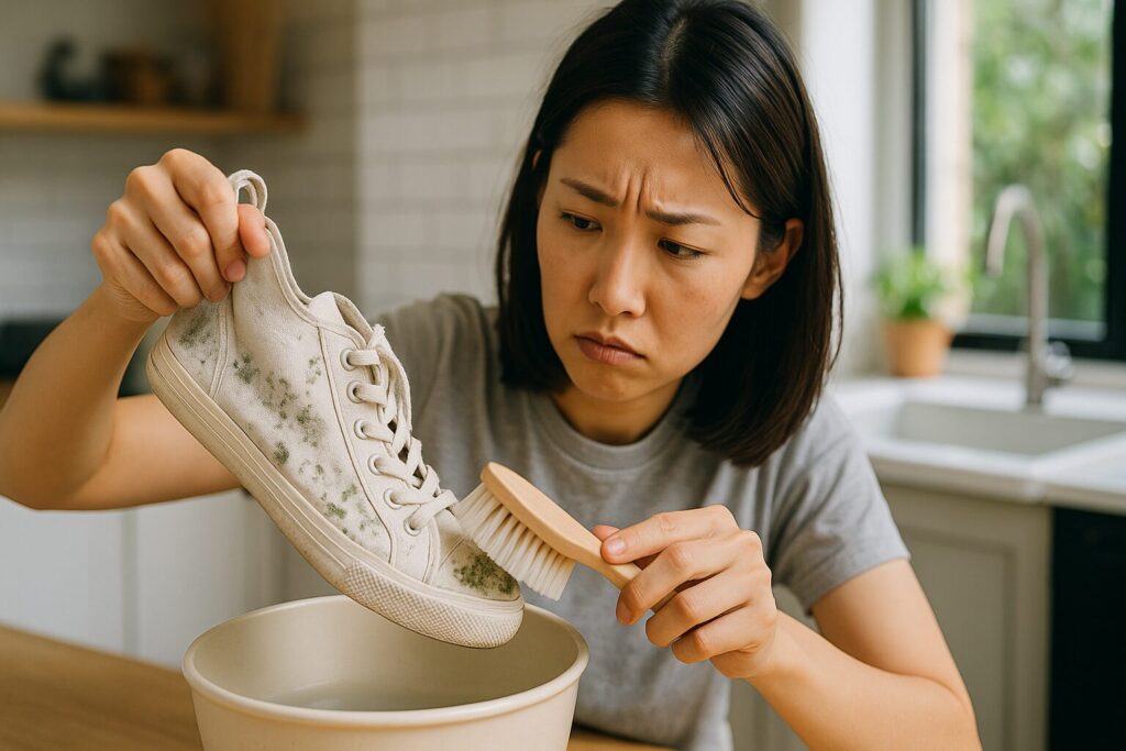 カビの生えてしまったスニーカーのカビ取り方法は?
