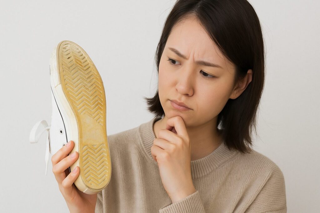 スニーカーのソールの黄ばみはどうやって取りますか?