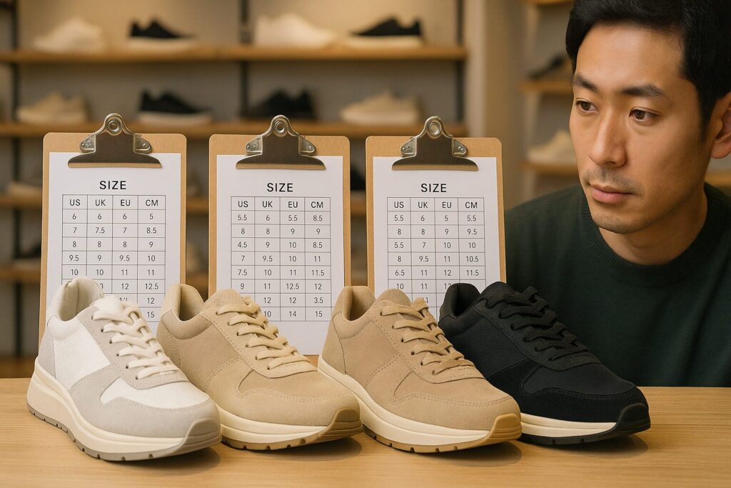 スニーカーのサイズ感の比較で選びやすくなる