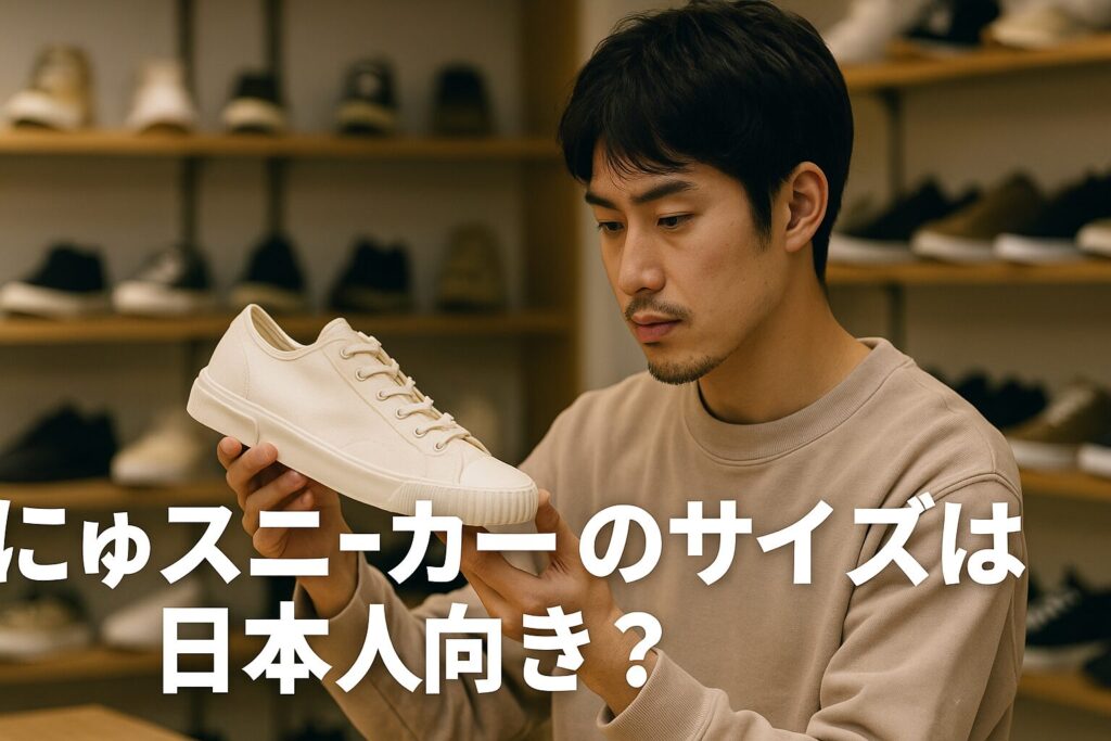 にゅスニーカーのサイズは日本人向き?