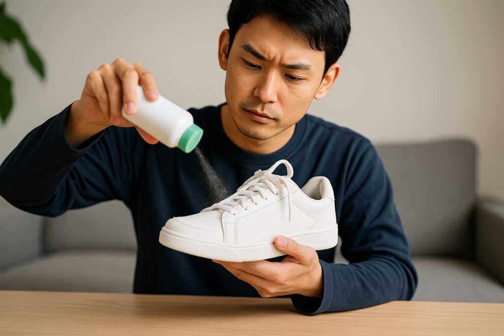 新品スニーカーのキュッキュッ音を止める方法