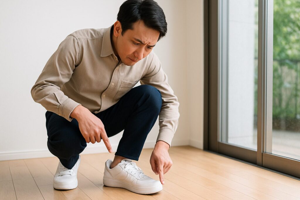 靴で歩くと音がする:スニーカーの対処法