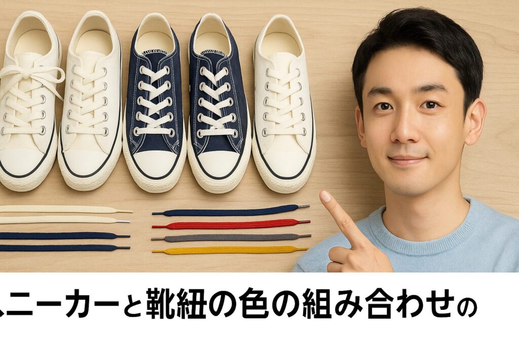スニーカーと靴紐の色の組み合わせの基本と応用をわかりやすく解説