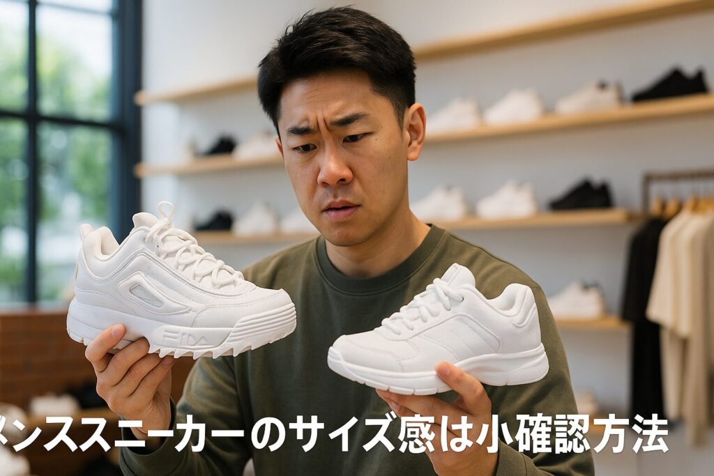メンズのサイズ感はどれくらい違う?