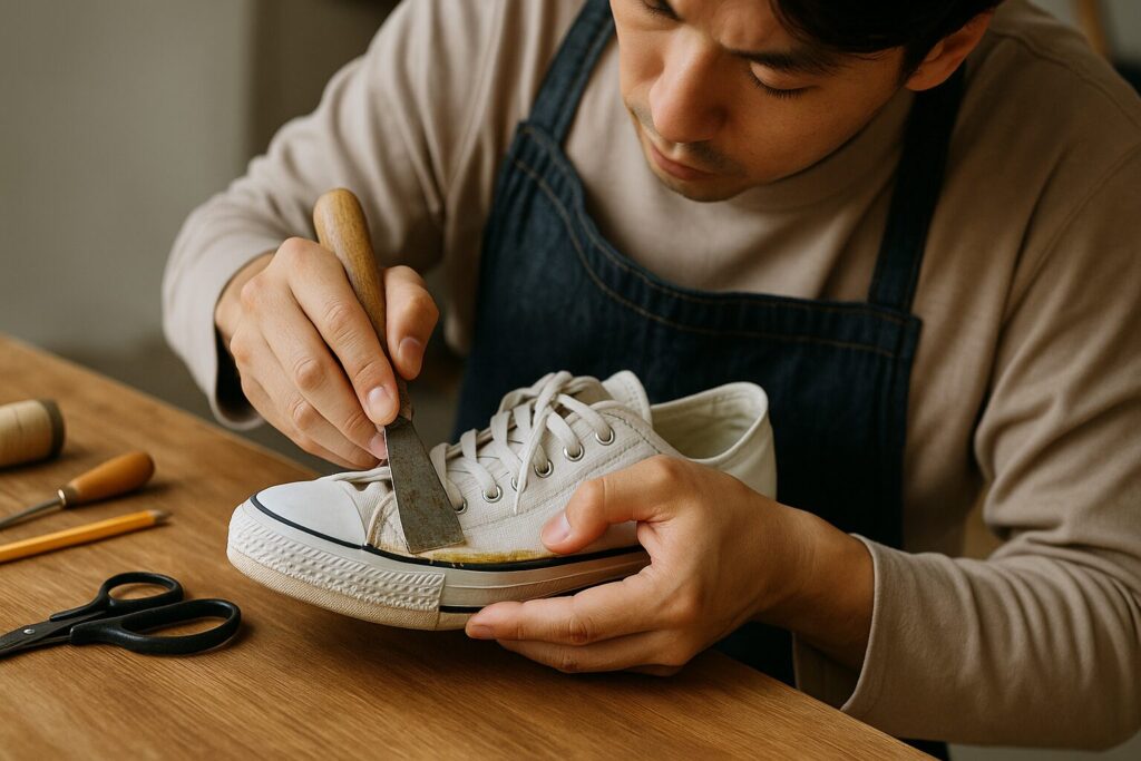 スニーカー表面の剥がれ修理の具体的な方法