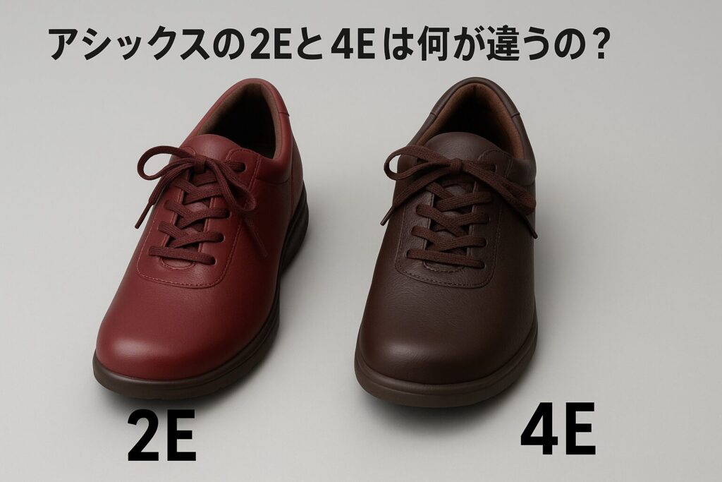 アシックスの2Eと4Eは何が違うの?