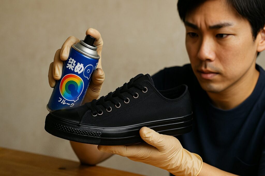 染めQを使ったスニーカー塗装法
