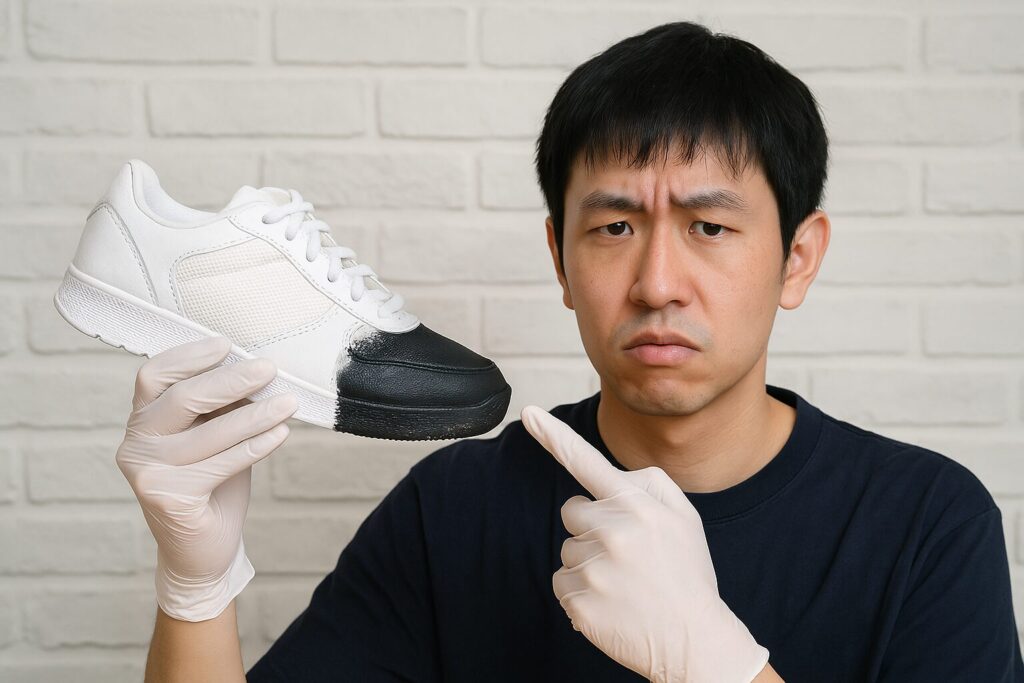 スニーカーソールを黒く塗る時の注意点と対策