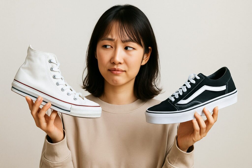 コンバースとバンズのサイズ感はどう違いますか?