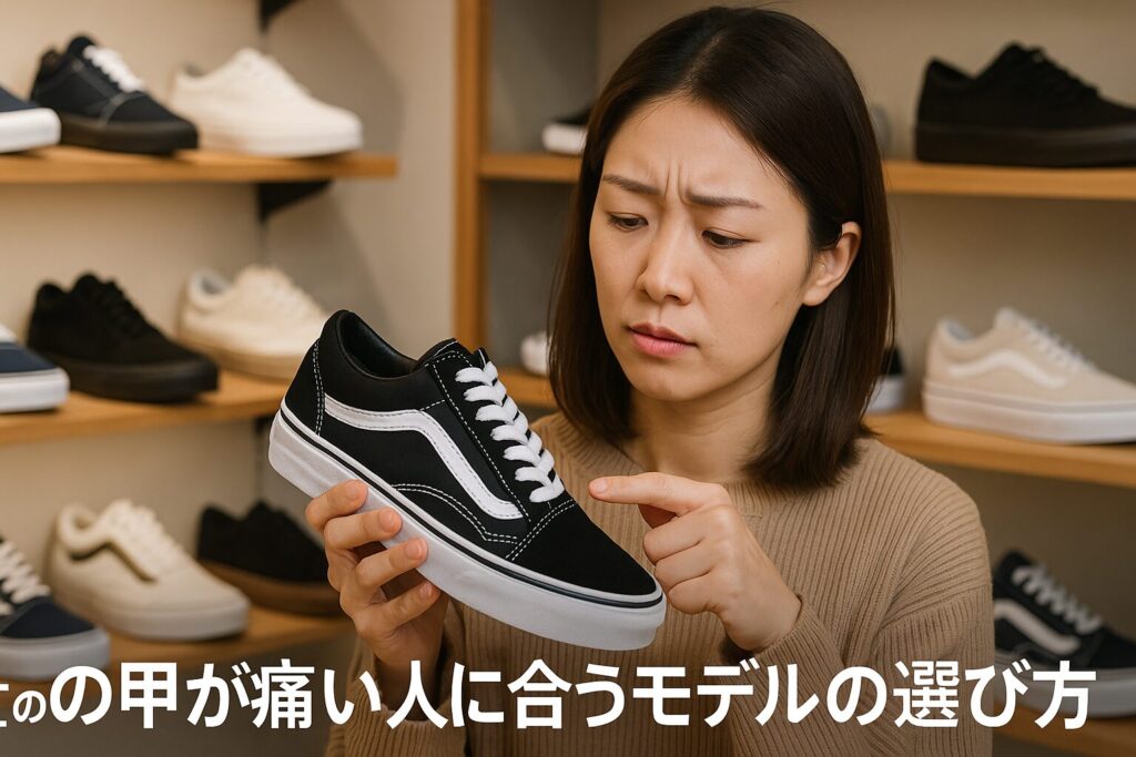 足の甲が痛い人に合うモデルの選び方