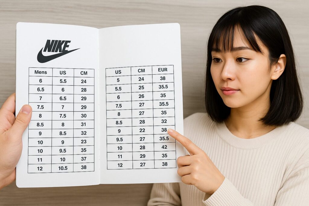 ナイキのサイズ表からわかる選び方