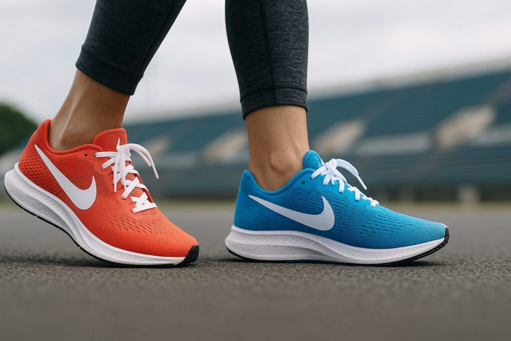 NIKEの左右色違いランニングシューズの機能性