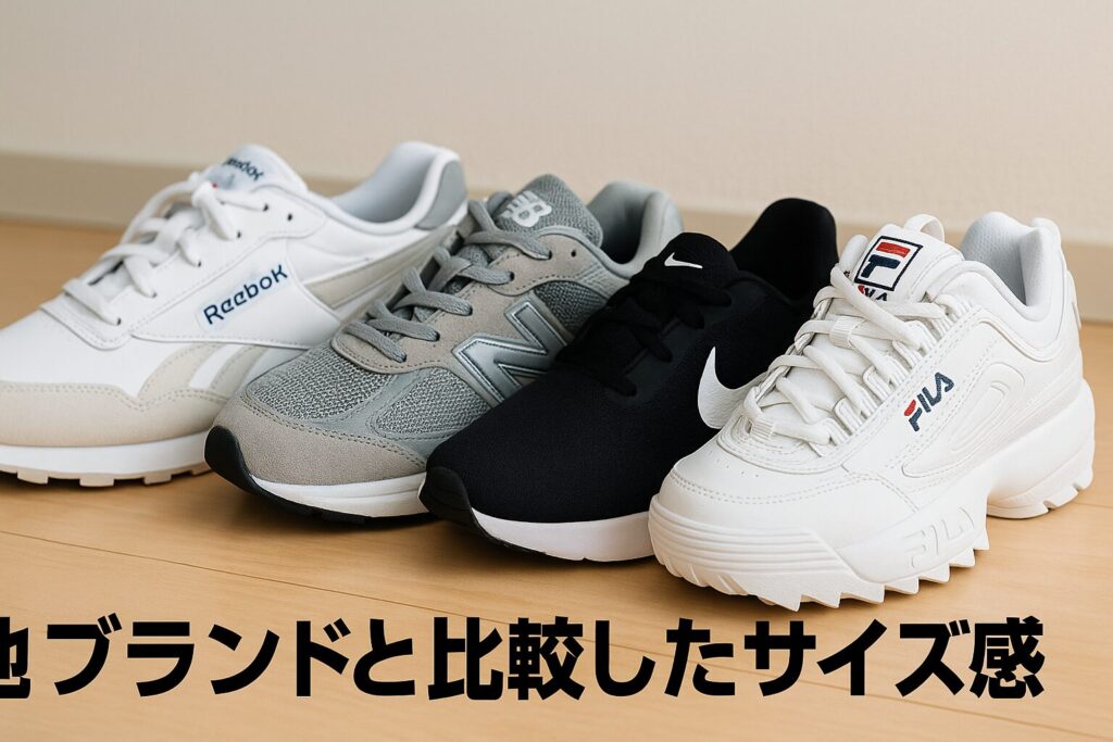 他ブランドと比較したサイズ感
