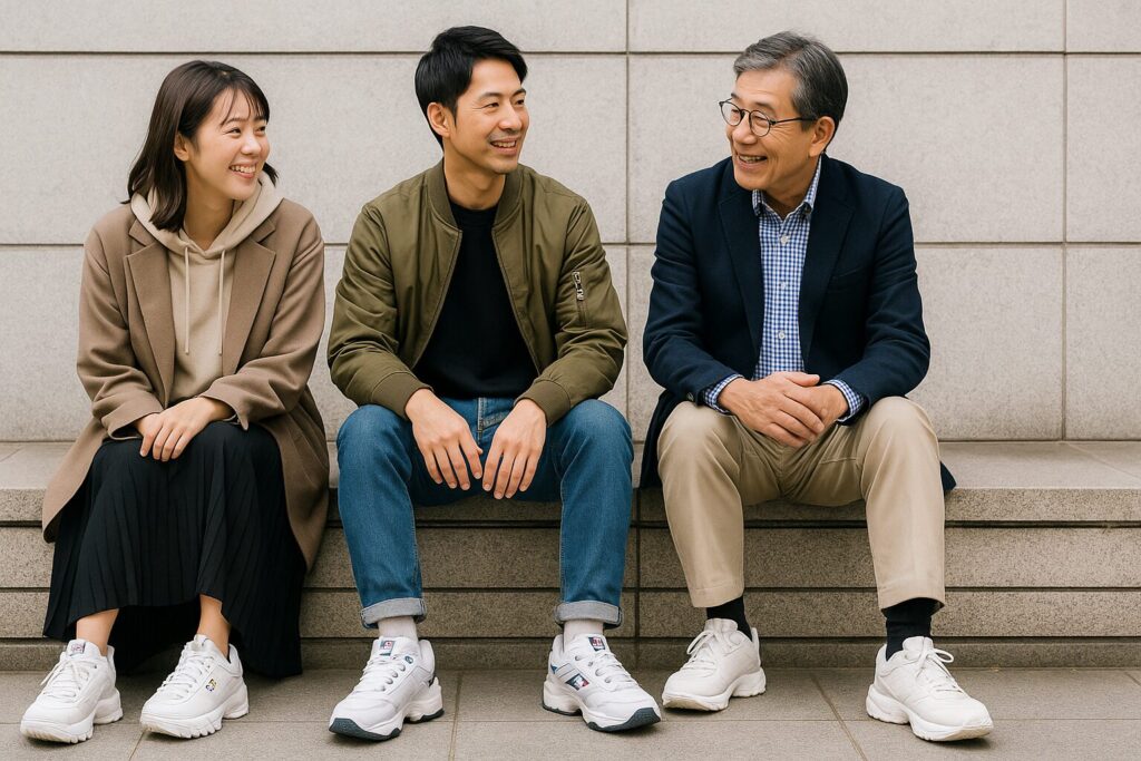 FILAスニーカーを履く年齢層と流行の関係