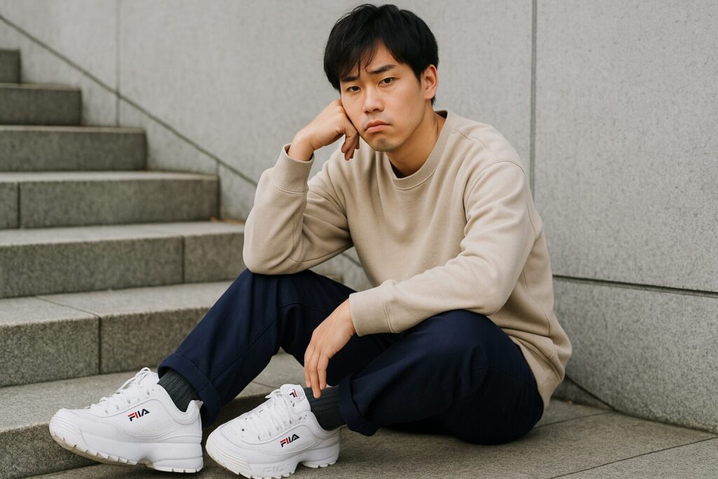 FILA スニーカーはダサいメンズでも大丈夫？