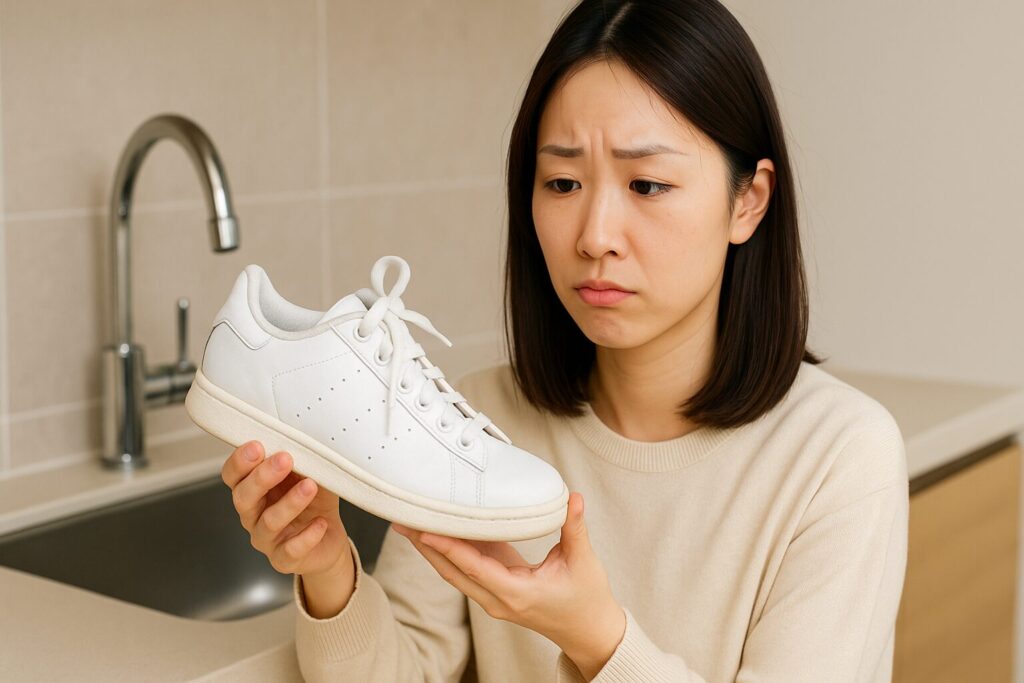 皮のスニーカーは水洗いしても大丈夫？