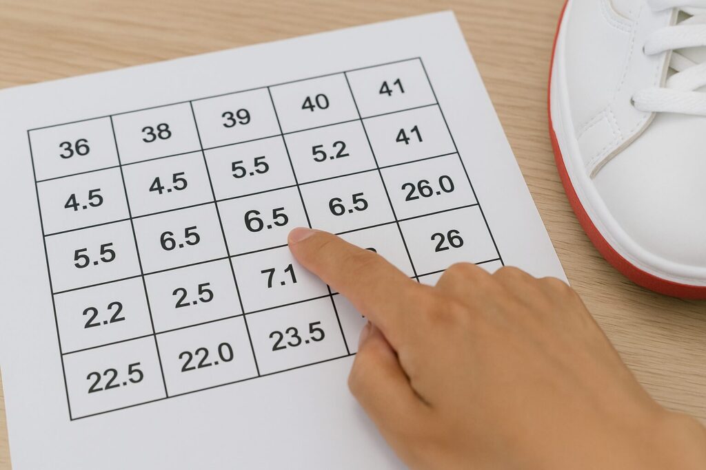 サイズ表の見方と注意点