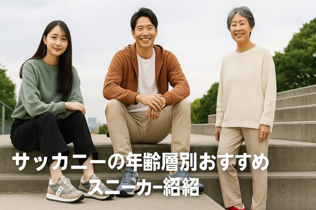 サッカニーの年齢層別おすすめスニーカー紹介