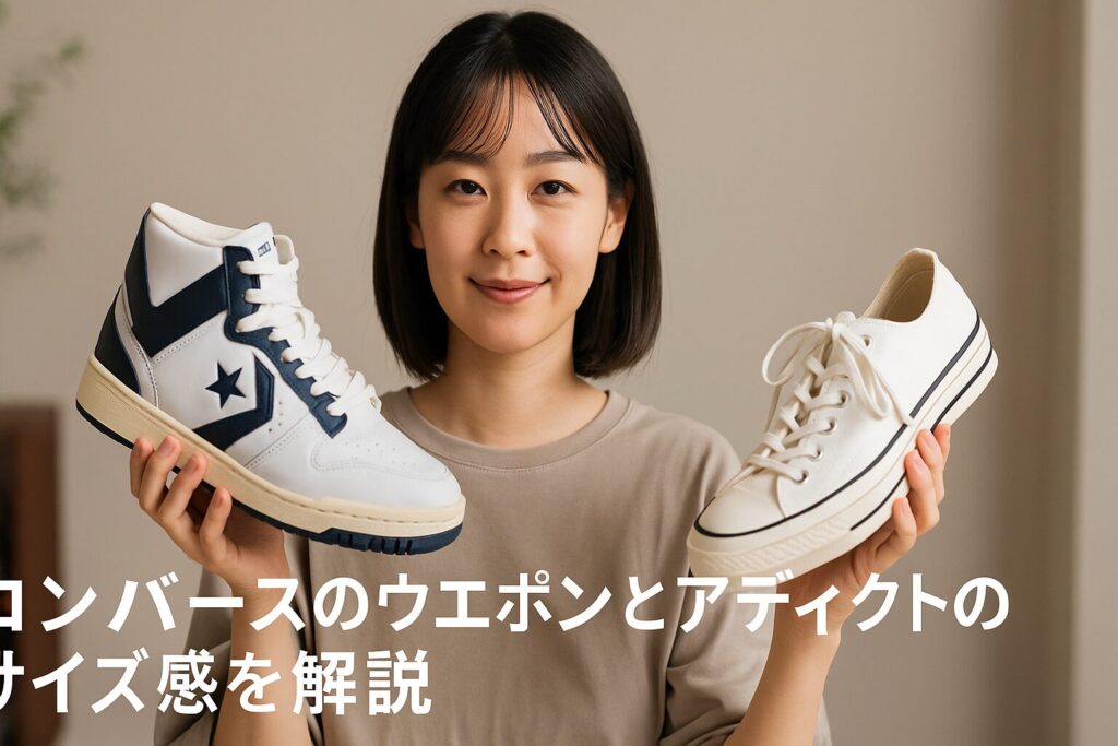 コンバースのウエポンとアディクトのサイズ感を解説