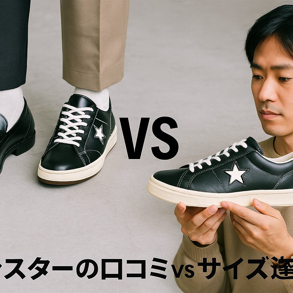 ワンスターのローファーのサイズ感との違い