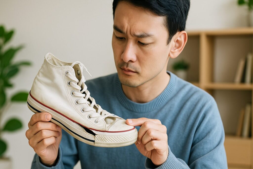 コンバースのサイドが割れる原因と対策