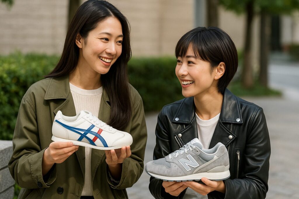 芸能人はオニツカとニューバランスどっちを履いてる？