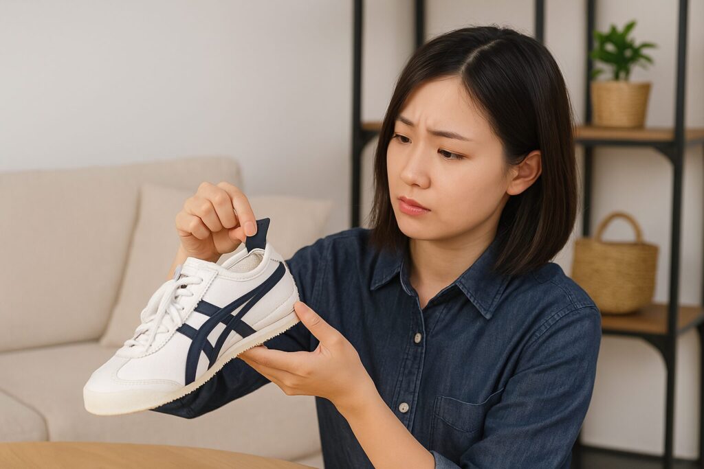 オニツカタイガーのベロが立つ原因と対処法