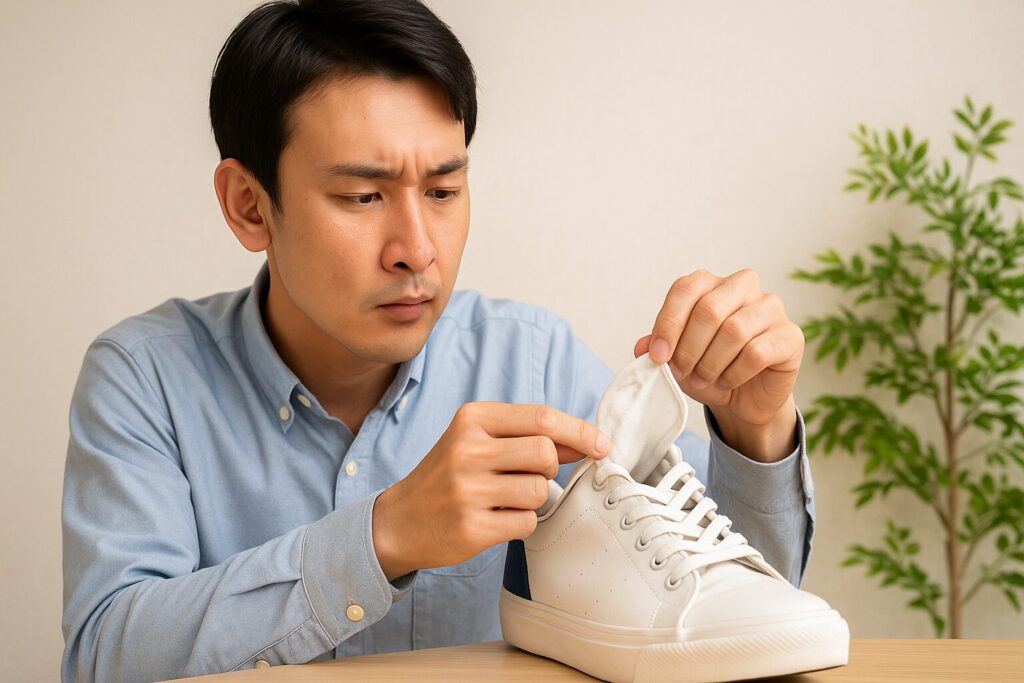 スニーカーのベロが中に入る原因と基本対策