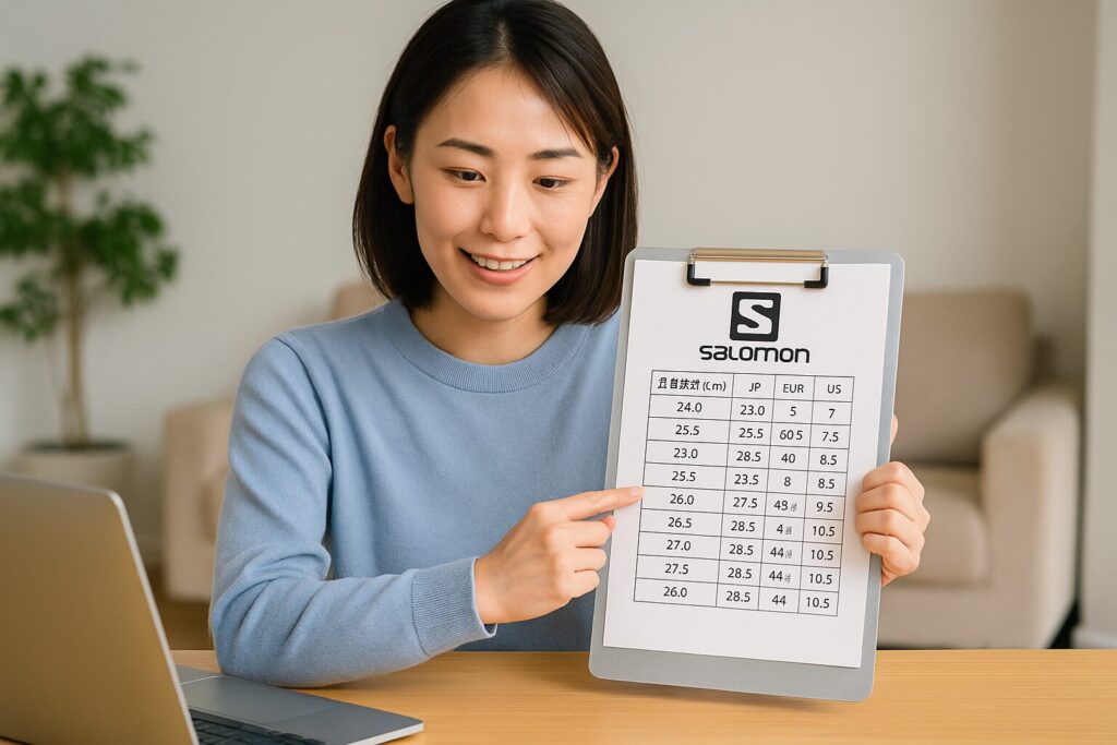 サロモンのサイズ表を正しく理解する方法