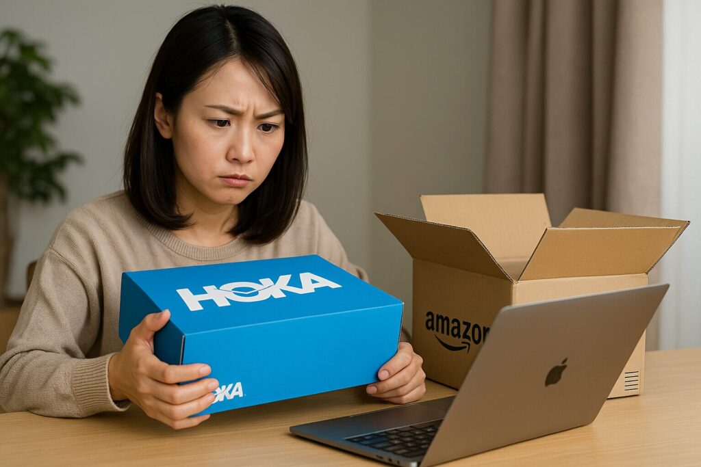 ホカオネオネの箱やAmazonでの偽物の注意点