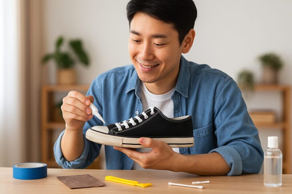 スニーカーの側面剥がれ修理の基本