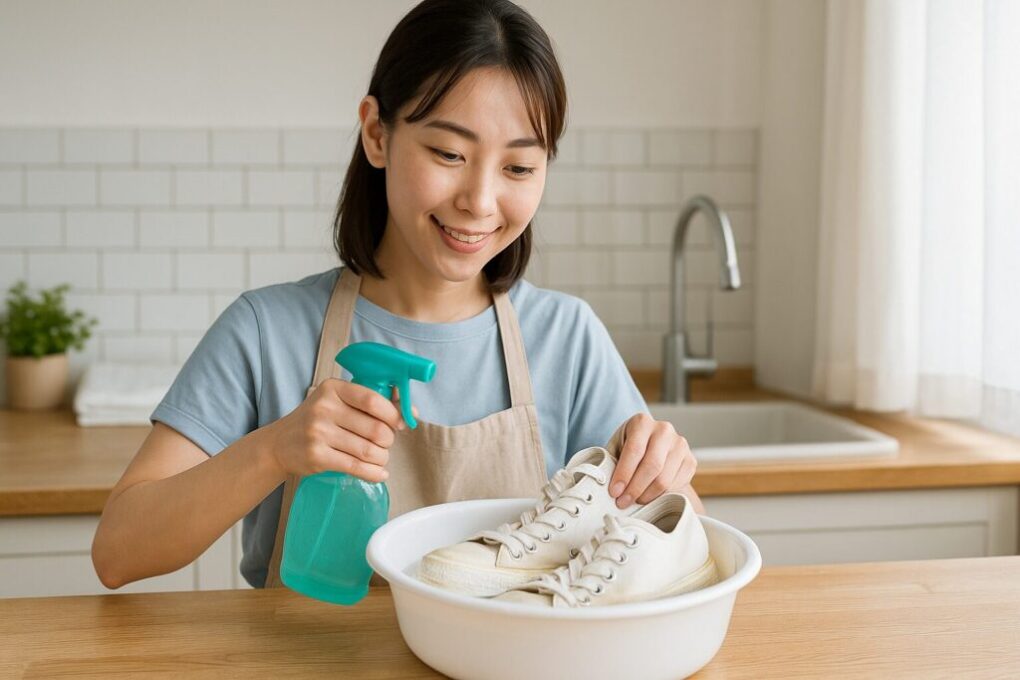 ウタマロリキッドで靴をつけおきする効果