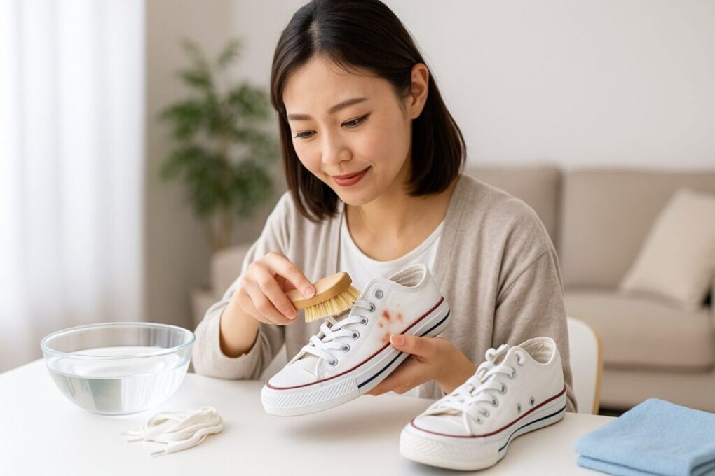 コンバースの赤カビ落とし方のコツ