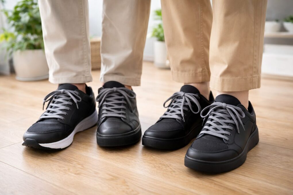 グレーの紐でこなれ感を出す